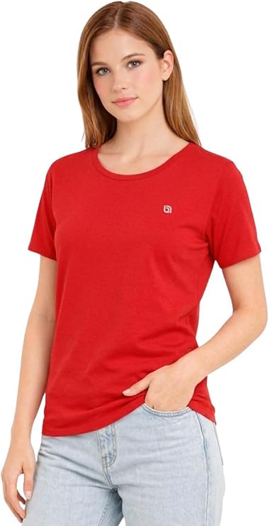 Bahob® 3 Pack Women's Classic-Fit Short-Sleeve Crew neck Plain Cotton T-Shirt S-XXL