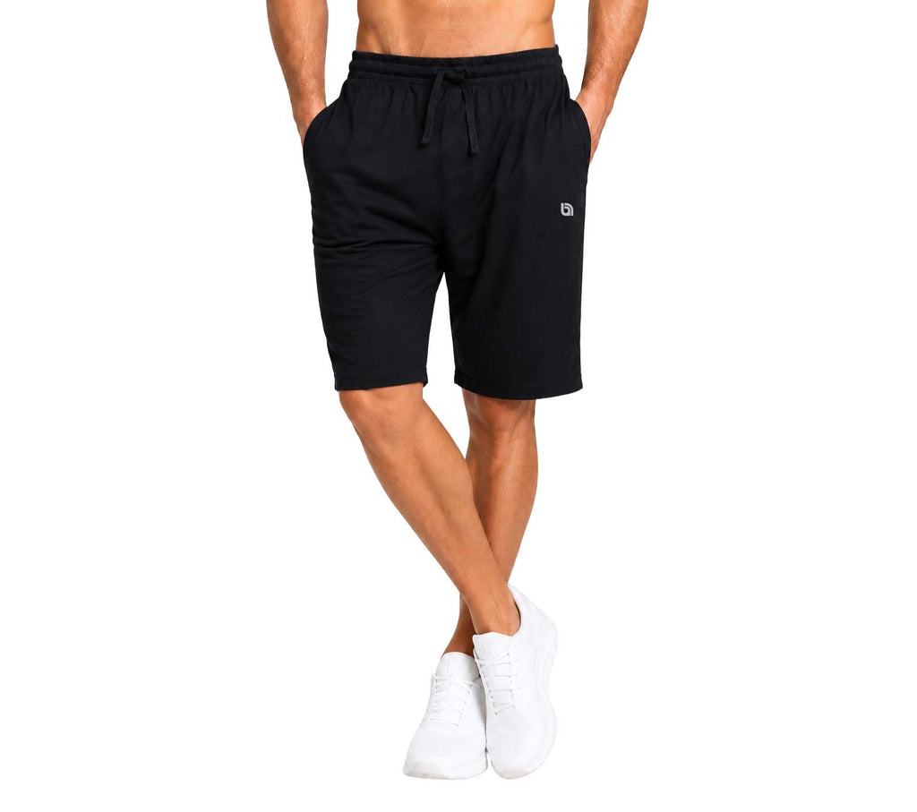 Bahob® Men's Jersey Short with Pockets Cotton Summer Elasticated Waistband Jogging S-3XL
