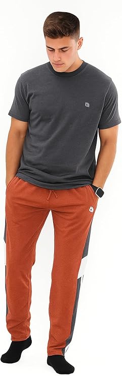 Bahob® Men's Pajamas Sets, Plain Short Sleeve Top and Bottoms Loungewear Set Soft Cotton Sleepwear Suits Nightwear For Mens S to 3XL