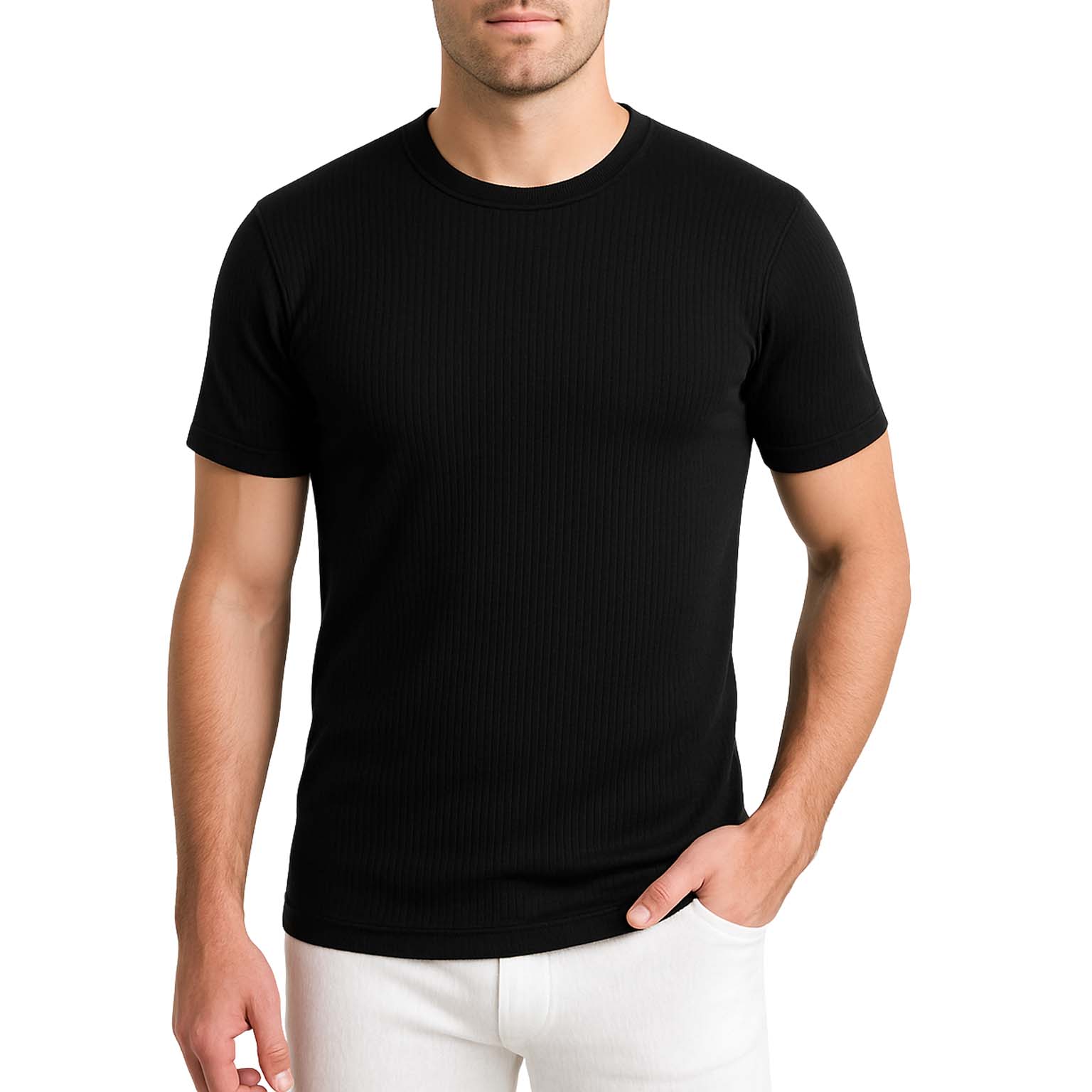 Bahob® Pack of 2 Men's Thermal Long & Half Sleeve Top, Warm Underwear Base layer Lightweight Soft Thermal Top S-XXL
