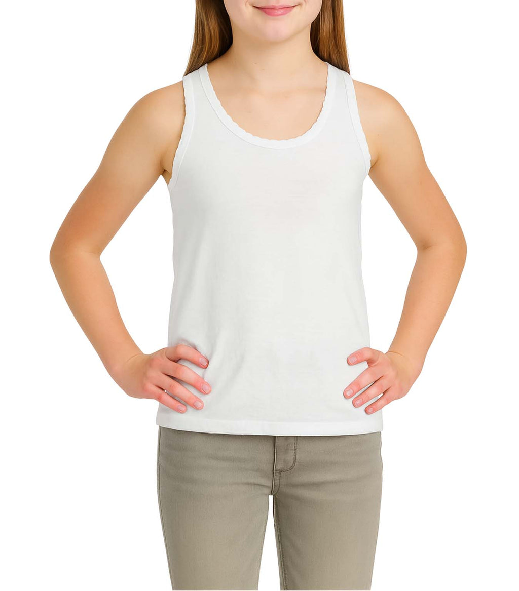 Bahob® 6 Pack Girl's Underwear Vests Soft Cotton Tank Tops Kids Sleeveless Vests Undershirts Cotton 5-14 Years