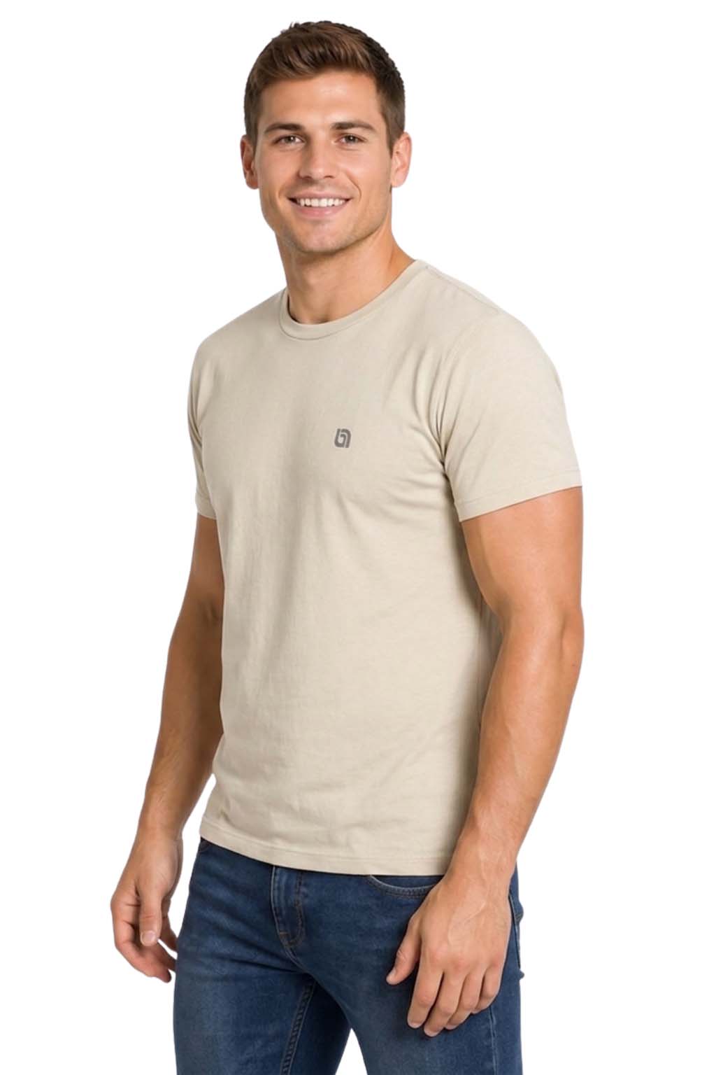 Bahob® Pack of 5 Men’s T-Shirts Crew Neck Short Sleeves Plain Soft Cotton Tops S-3XL