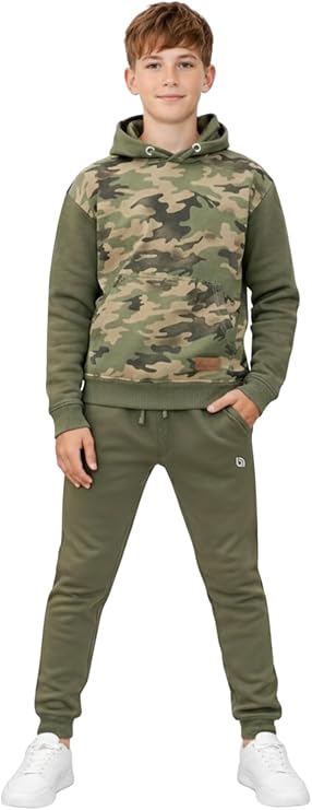 Boys Tracksuit Fleece Kids Pull Over Hooded Jogging Bottoms and Hoodie UK