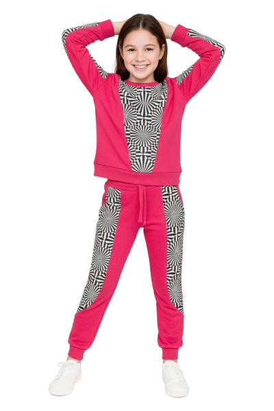 Bahob® Girls 2 Piece Sweatshirt & Jogging Bottoms Tracksuit Set