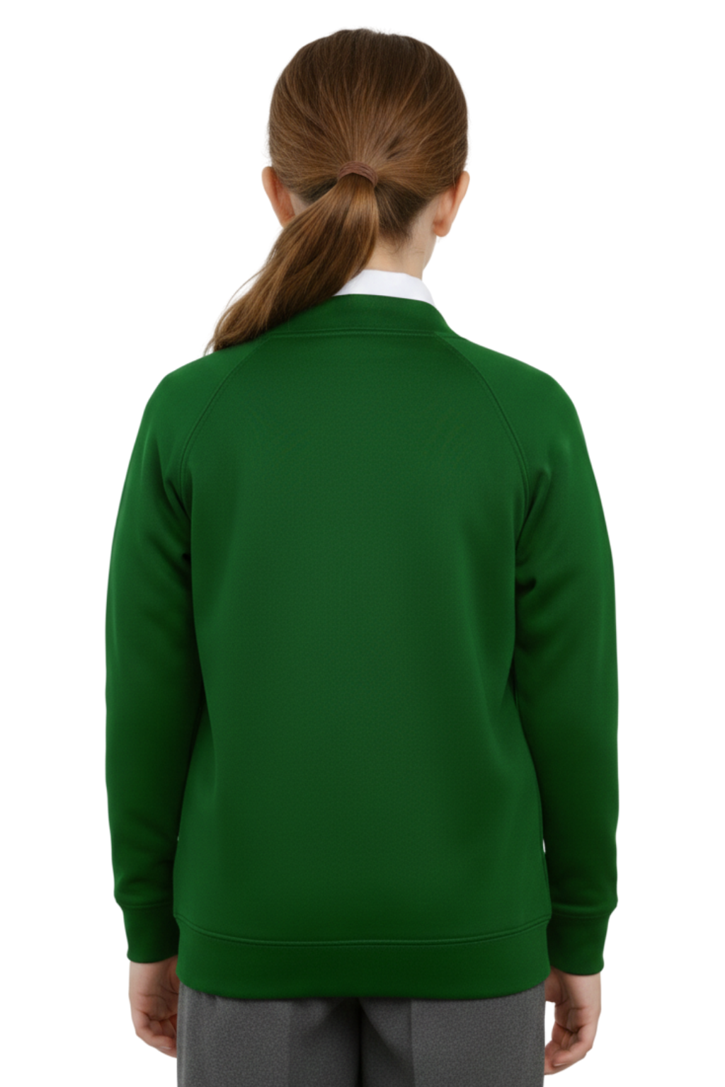Bahob® 2 Pack Girls School Cardigan Fleece Sweatshirt Uniform School wear Shirts Crew Long Sleeve Top Pullover Jumper Round/V- Neck Age 5-14