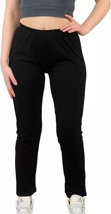 Bahob® 2 Pack Women's Leggings Soft Cotton Leggings for Women Full Length Skin Tight, Stretch Fit Cotton Legging Plain Pants S to XXL