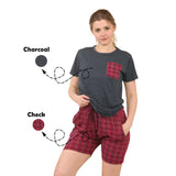 Women's Pajama's Sets with Shorts Ladies Pajama's Cotton Short Sleeve Soft 2 Pieces Pjs Set Summer Loungewear Sleepwear Nightwear for Women S-XXL