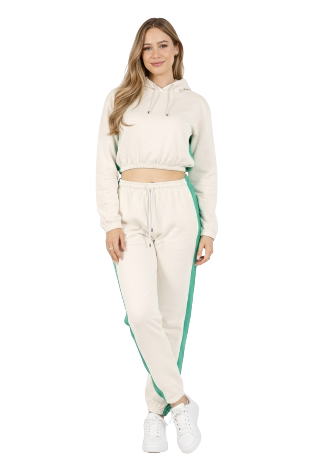Bahob® Women’s Sportswear Set, 2 Pcs Women Tracksuit Hoodie Crop Top and Joggings Pants Leggings Yoga Gym Wear Tracksuits Activewear Set