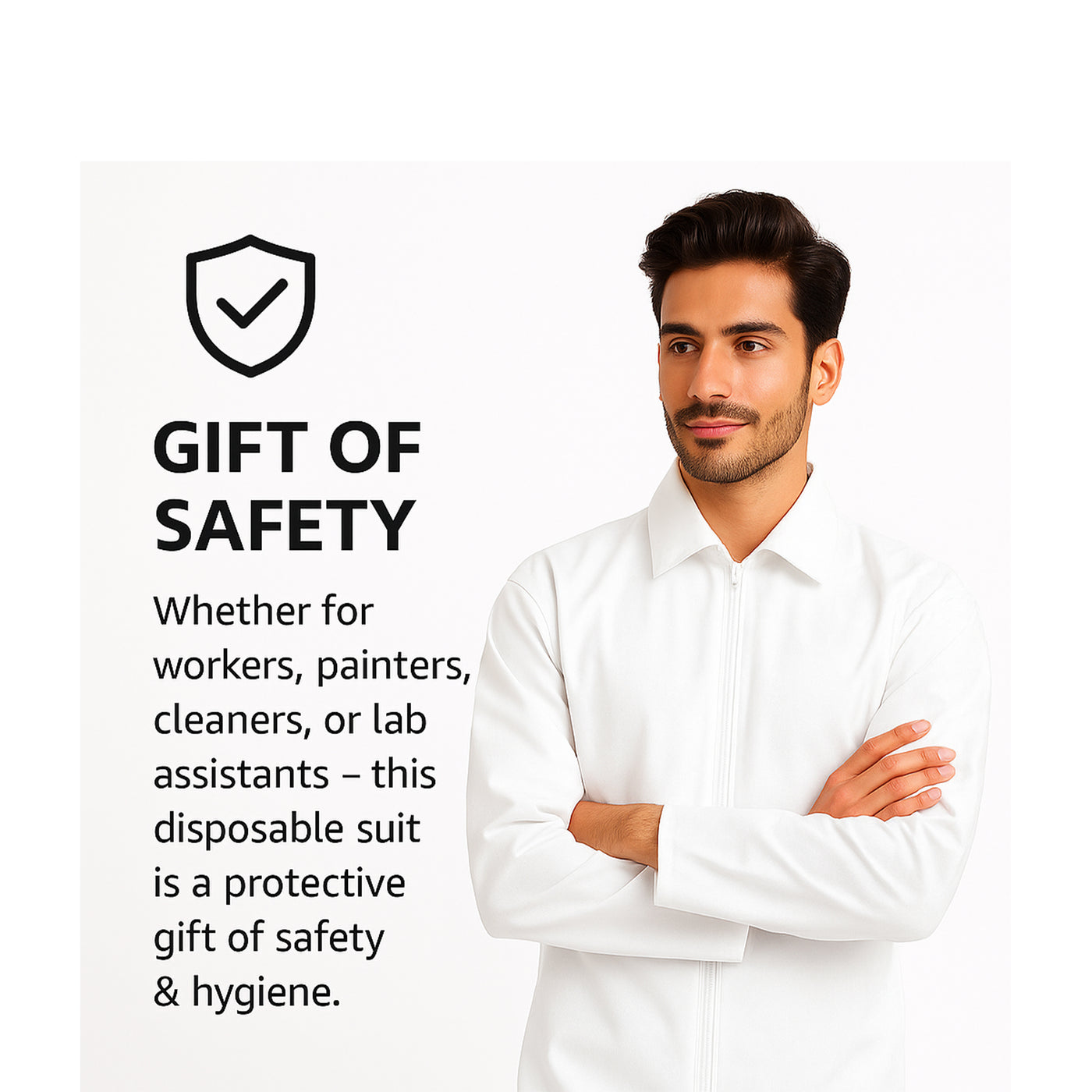 1 & 3 Pack Protective Disposable Overall Paper Boiler Suit Coveralls Protection Suit Cuffs and Ankles