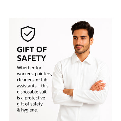 1 & 3 Pack Protective Disposable Overall Paper Boiler Suit Coveralls Protection Suit Cuffs and Ankles