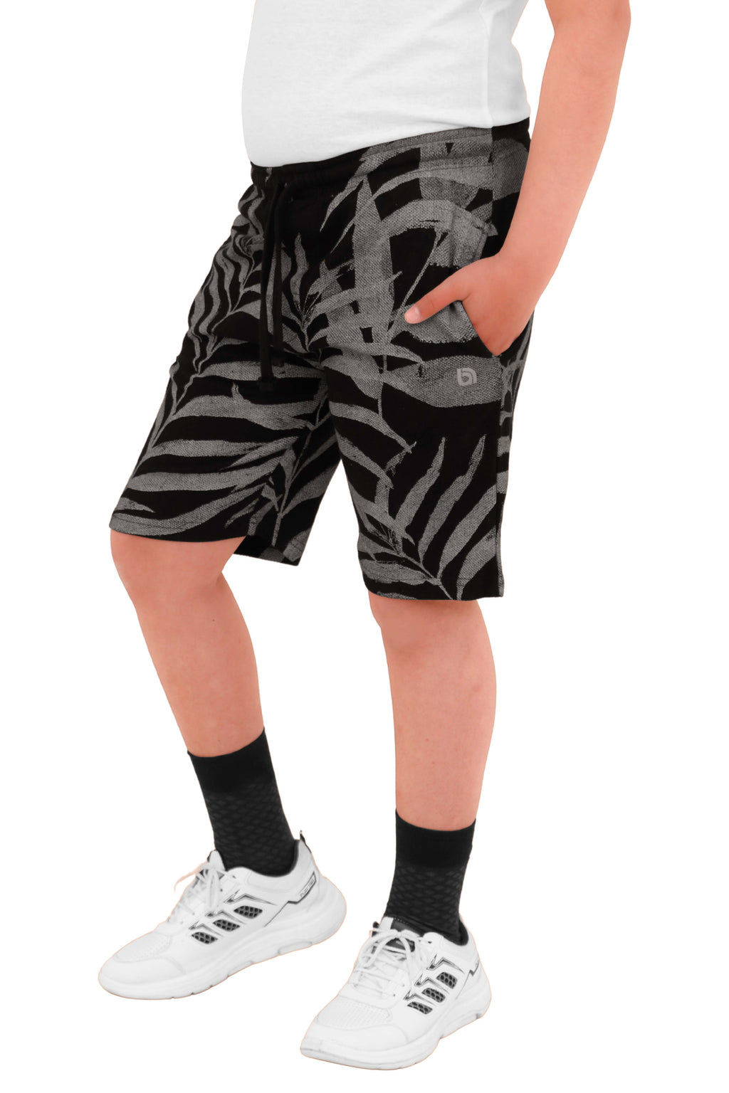 2 Pack Boys Cargo Shorts with Pockets Kids Terry Fleece Short Summer Shorts Elasticated Waistband 5-14 Years