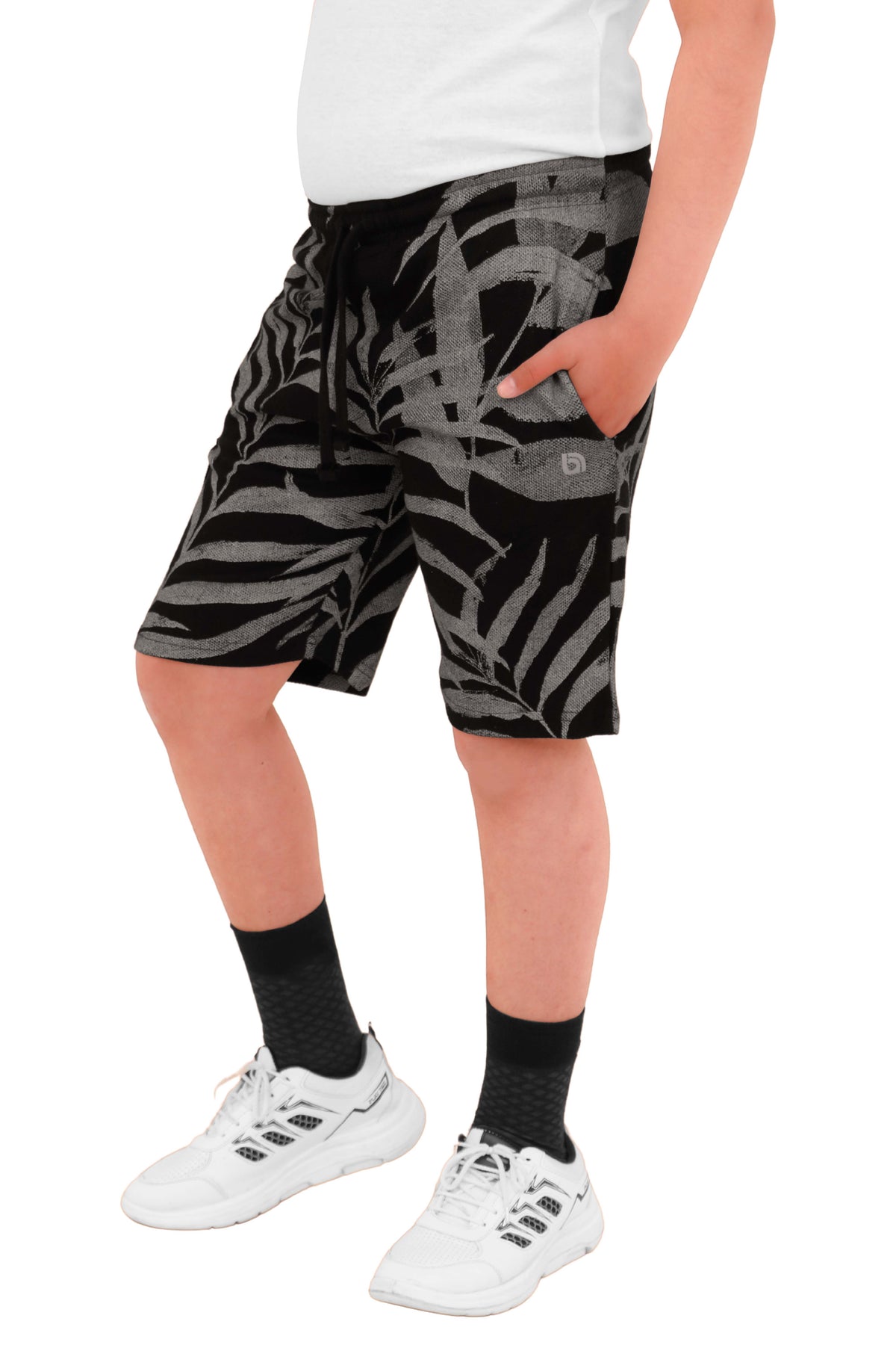 2 Pack Boys Cargo Shorts with Pockets Kids Terry Fleece Short Summer Shorts Elasticated Waistband 5-14 Years