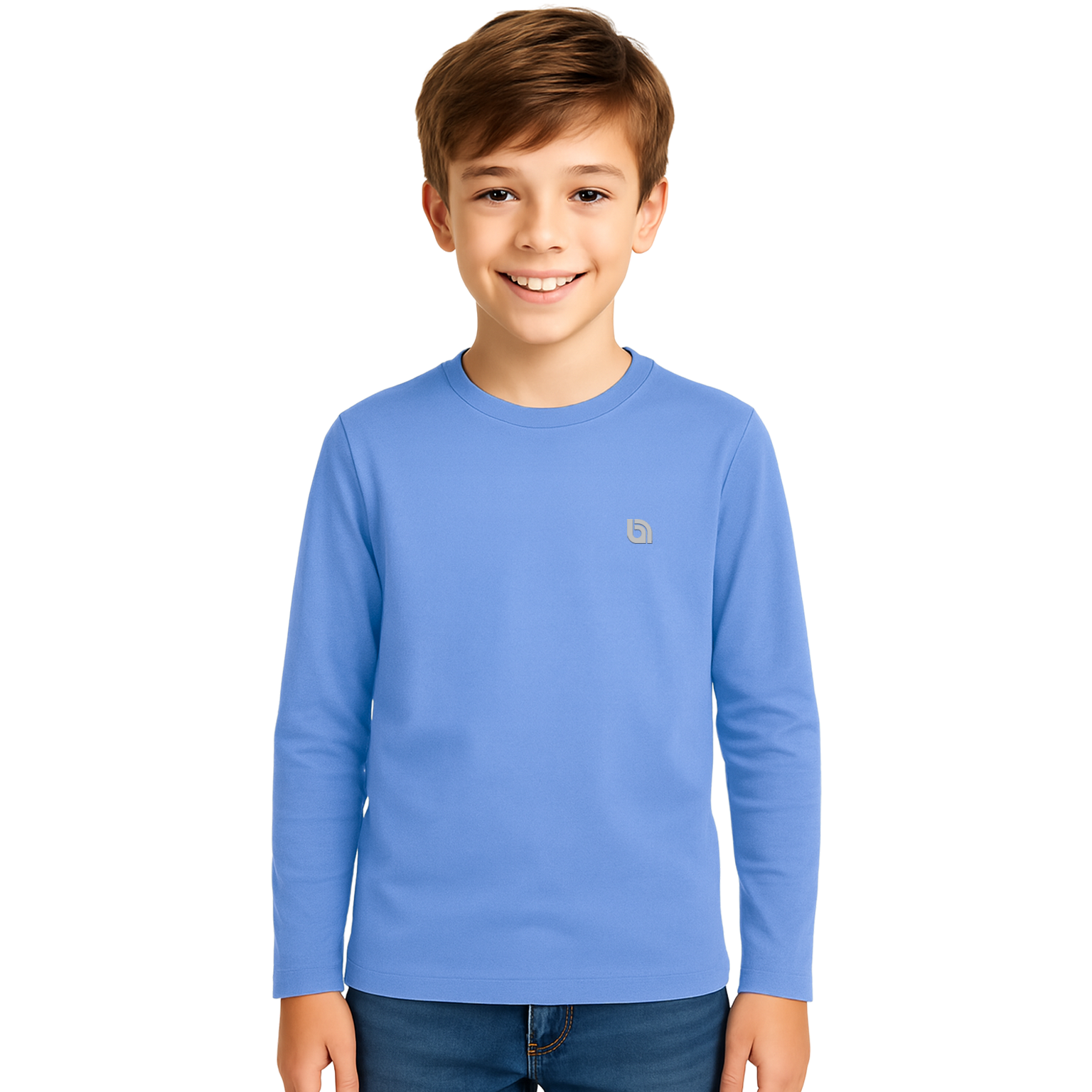 Bahob® 2 Pack Boys Long Sleeve T-Shirt Top Children's Round Neck Long-Sleeve T-Shirt Soft Cotton 3-14 Years kids t shirt