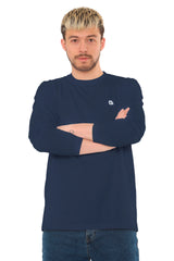 Bahob® 3 Pack Men's Long-Sleeved T-Shirt Round Neck T-Shirts Comfortable Crewneck Neck Tops for Men Soft Cotton S-3XL