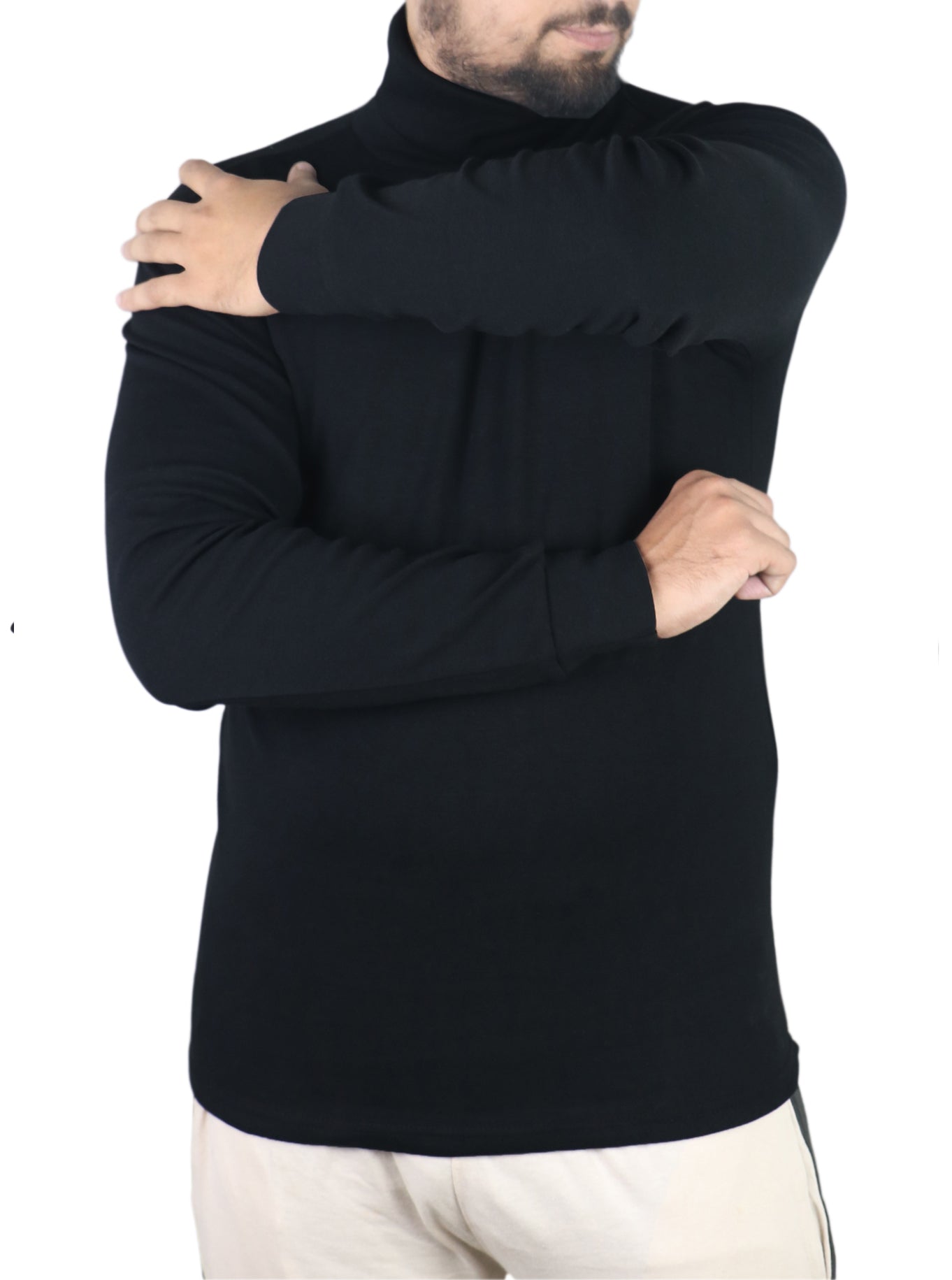 Bahob® Menswear Turtle neck Slim Fit High Neck Classic Cotton Long Sleeve Pullover Sweater. - Bahob