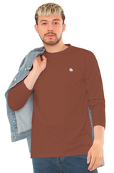 Bahob® 3 Pack Men's Long-Sleeved T-Shirt Round Neck T-Shirts Comfortable Crewneck Neck Tops for Men Soft Cotton S-3XL