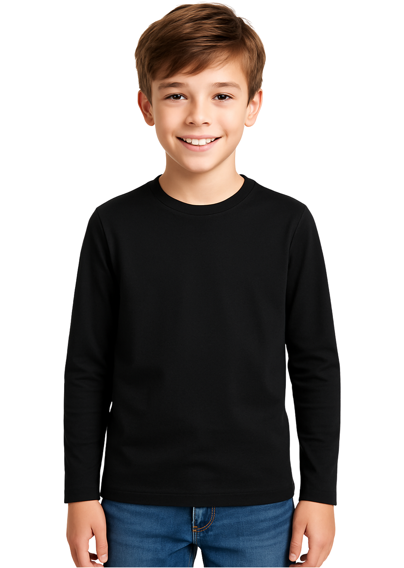 3 Pack Boys Girls Long Sleeved Top Round Neck Kids T Shirts Soft Cotton PE Top 5-14 Years