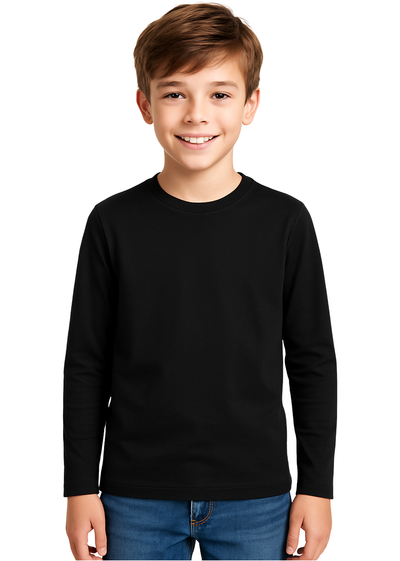 3 Pack Boys Girls Long Sleeved Top Round Neck Kids T Shirts Soft Cotton PE Top 5-14 Years