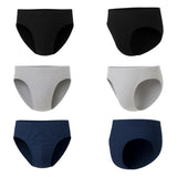 Bahob® 6 Pack Men's Underwear Briefs Ribbed Slips, Ultra Soft Sports Cotton Blend Slips Briefs
