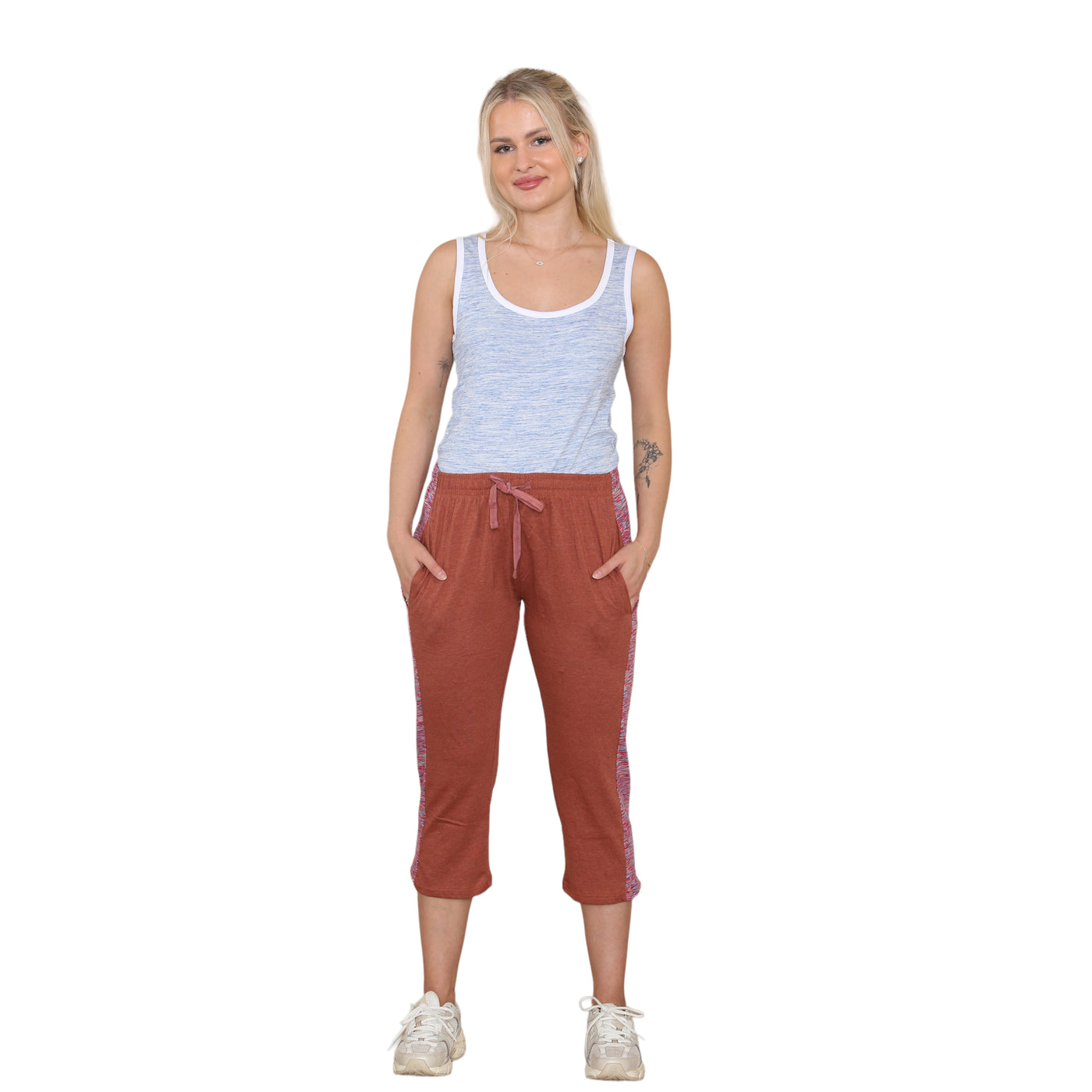 Bahob® 2 Pack Women's Pajama's Bottoms Lounge Capri Pants Soft Cropped Pjs Trouser For Women's Girls Sleepwear S-XXL