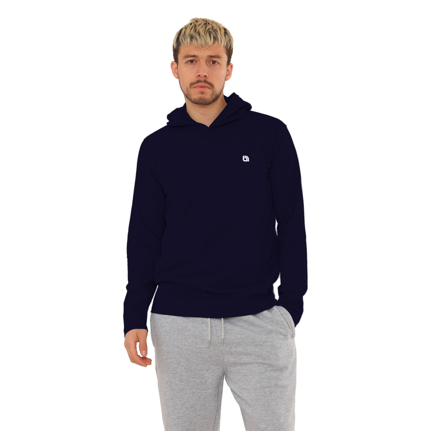 2 Pack Men's Lightweight Jersey Pullover Hoodie Long Sleeve Hooded T-Shirt for Gym & Everyday Wear S-3XL