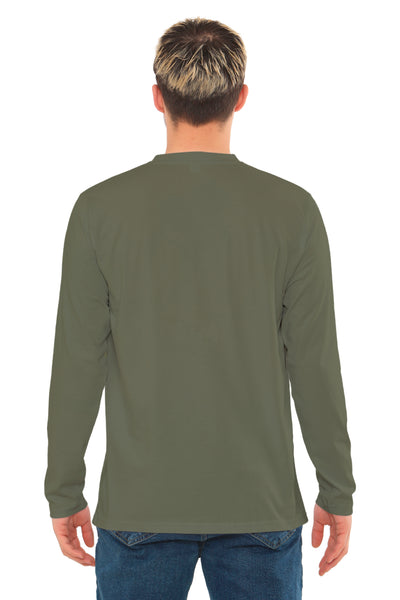 Bahob® 3 Pack Men's Long-Sleeved T-Shirt Round Neck T-Shirts Comfortable Crewneck Neck Tops for Men Soft Cotton S-3XL