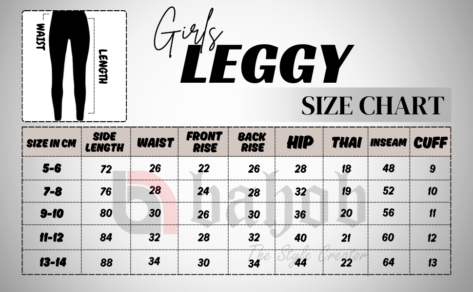 Bahob 2 Pack Girl’s Leggings Plain Pants for Kids Full Length Skin Tight, Stretch Fit Cotton Legging 5-14 Years