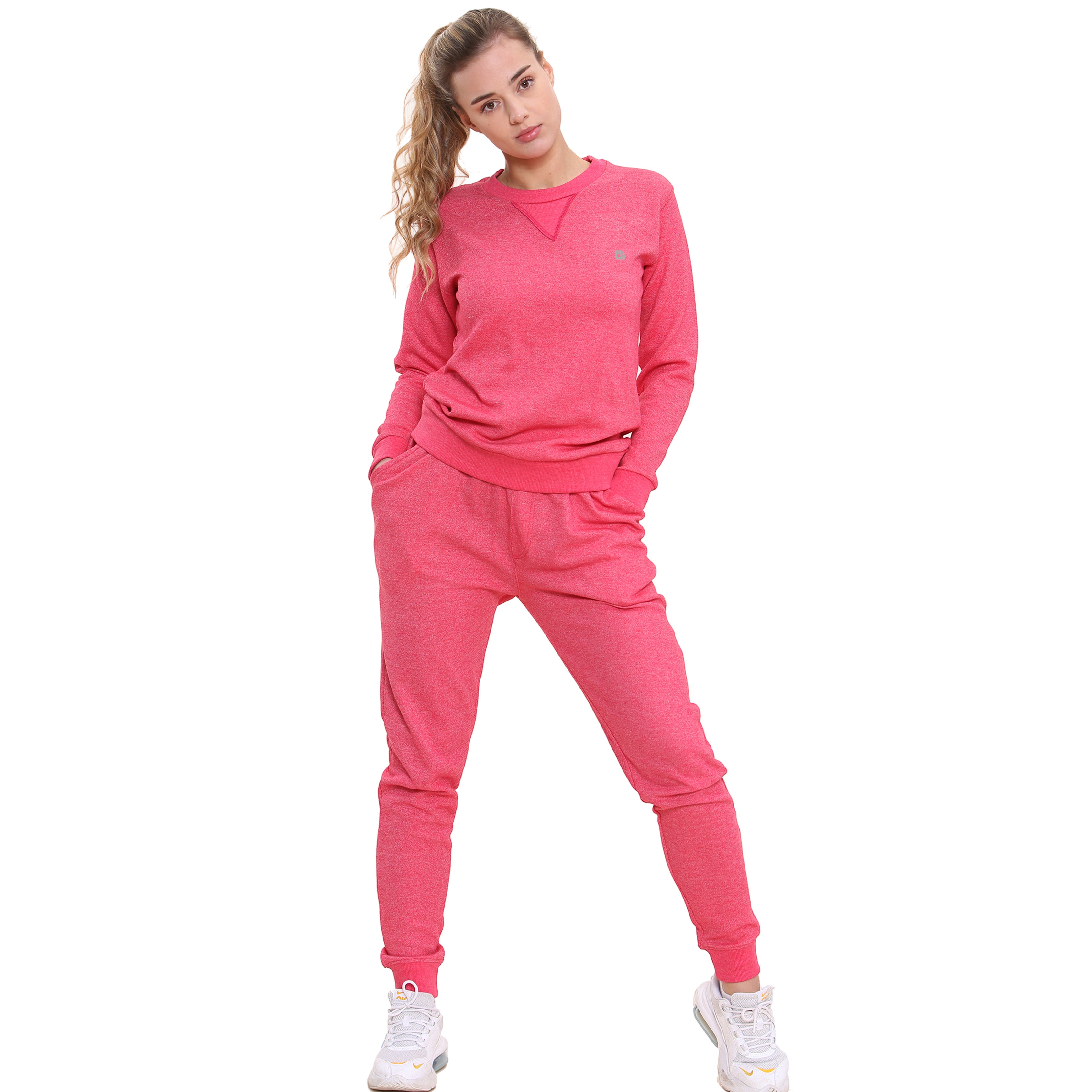 Bahob® Women’s Sportswear Set, Round Neck 2 Piece Women Track Suit Ladies Track Suit Stretch Leggings Yoga Workout Tracksuits Activewear Set S to XL