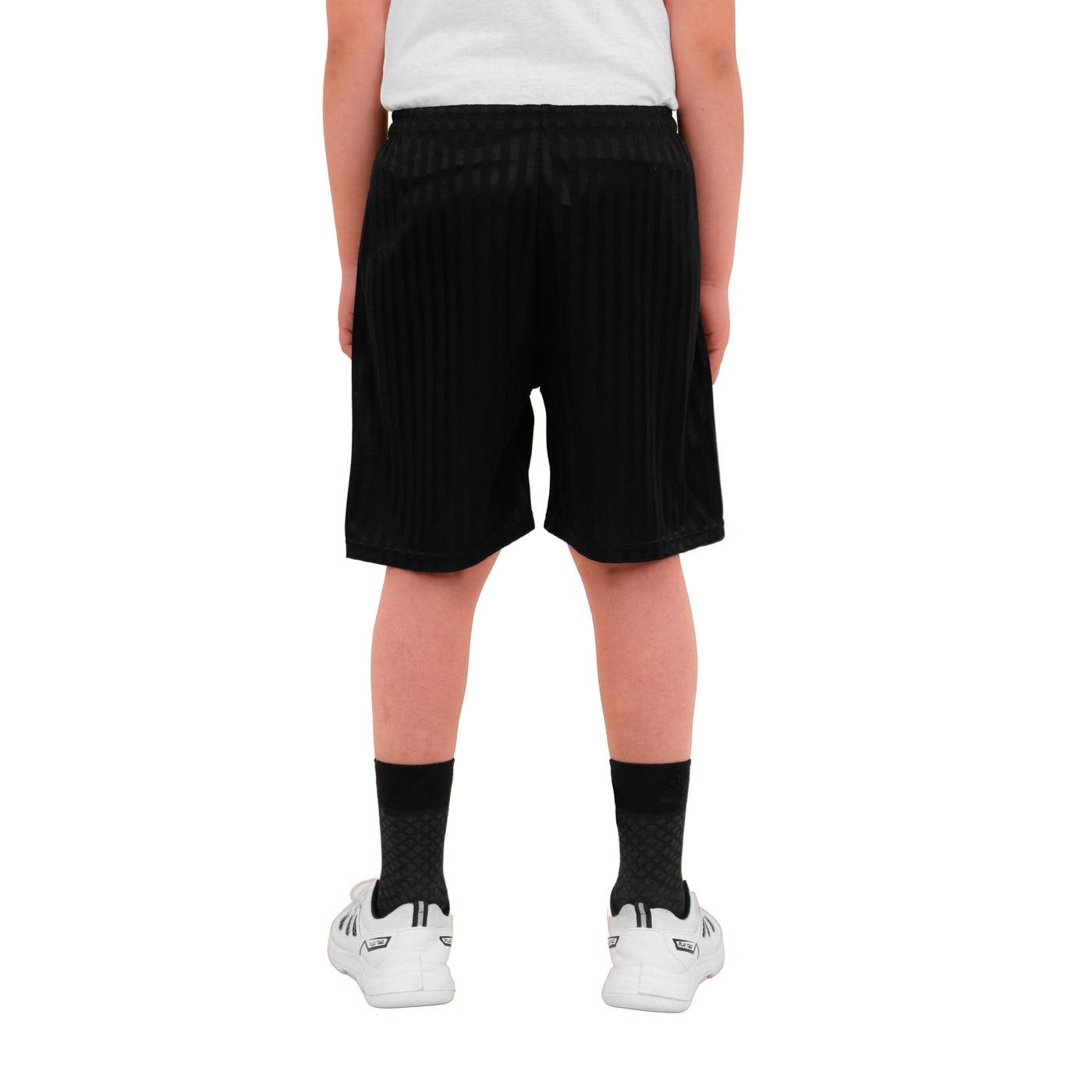 2 Pack Boys Girls Unisex Shadow Stripe Gym Sports Football Games School PE Shorts 5 to 14 Years