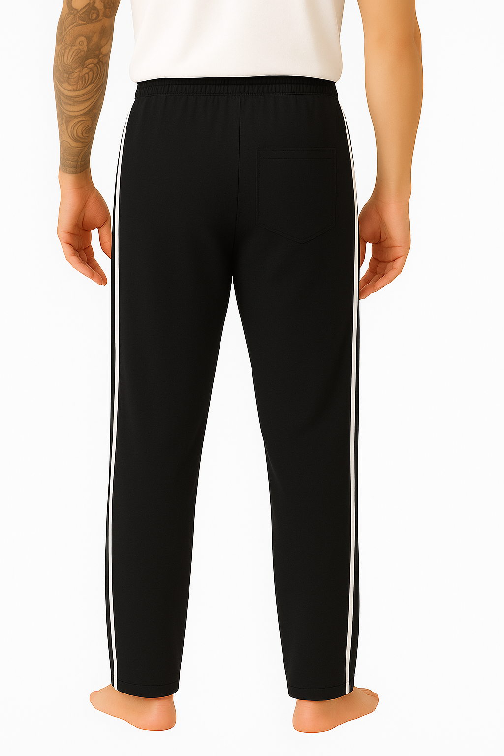 Bahob® Mens Long Lounge Wear Pants Nightwear 2 Pack Pyjama Bottoms Sleepwear Elasticated Waist Striped Jogging Casual Gym Lightweight Loungewear mens lounge pants Sizes S-3XL