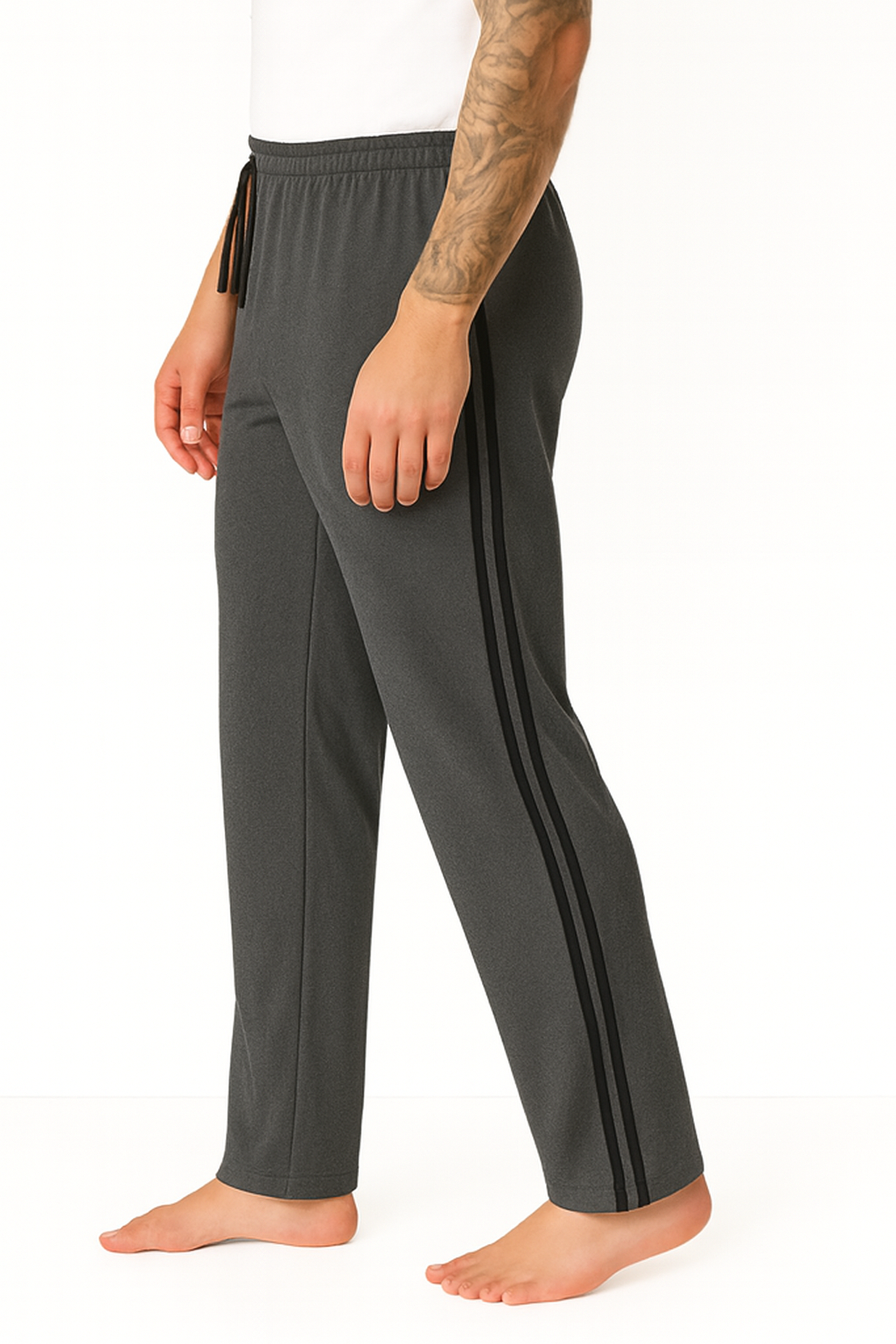 Bahob® Mens Long Lounge Wear Pants Nightwear 2 Pack Pyjama Bottoms Sleepwear Elasticated Waist Striped Jogging Casual Gym Lightweight Loungewear mens lounge pants Sizes S-3XL