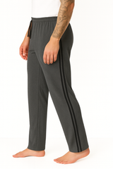 Bahob® Mens Long Lounge Wear Pants Nightwear 2 Pack Pyjama Bottoms Sleepwear Elasticated Waist Striped Jogging Casual Gym Lightweight Loungewear mens lounge pants Sizes S-3XL