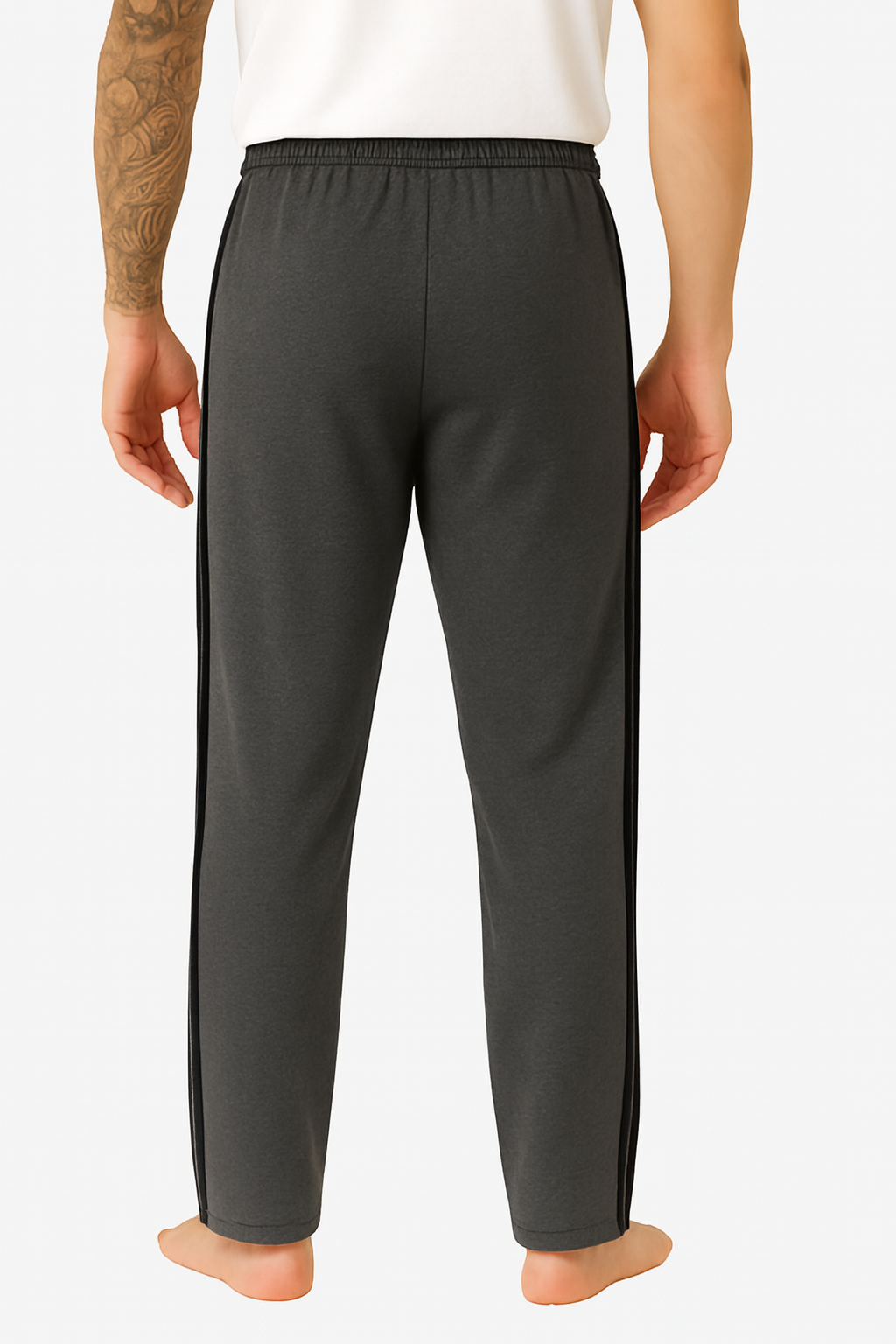 Bahob® Mens Long Lounge Wear Pants Nightwear 2 Pack Pyjama Bottoms Sleepwear Elasticated Waist Striped Jogging Casual Gym Lightweight Loungewear mens lounge pants Sizes S-3XL