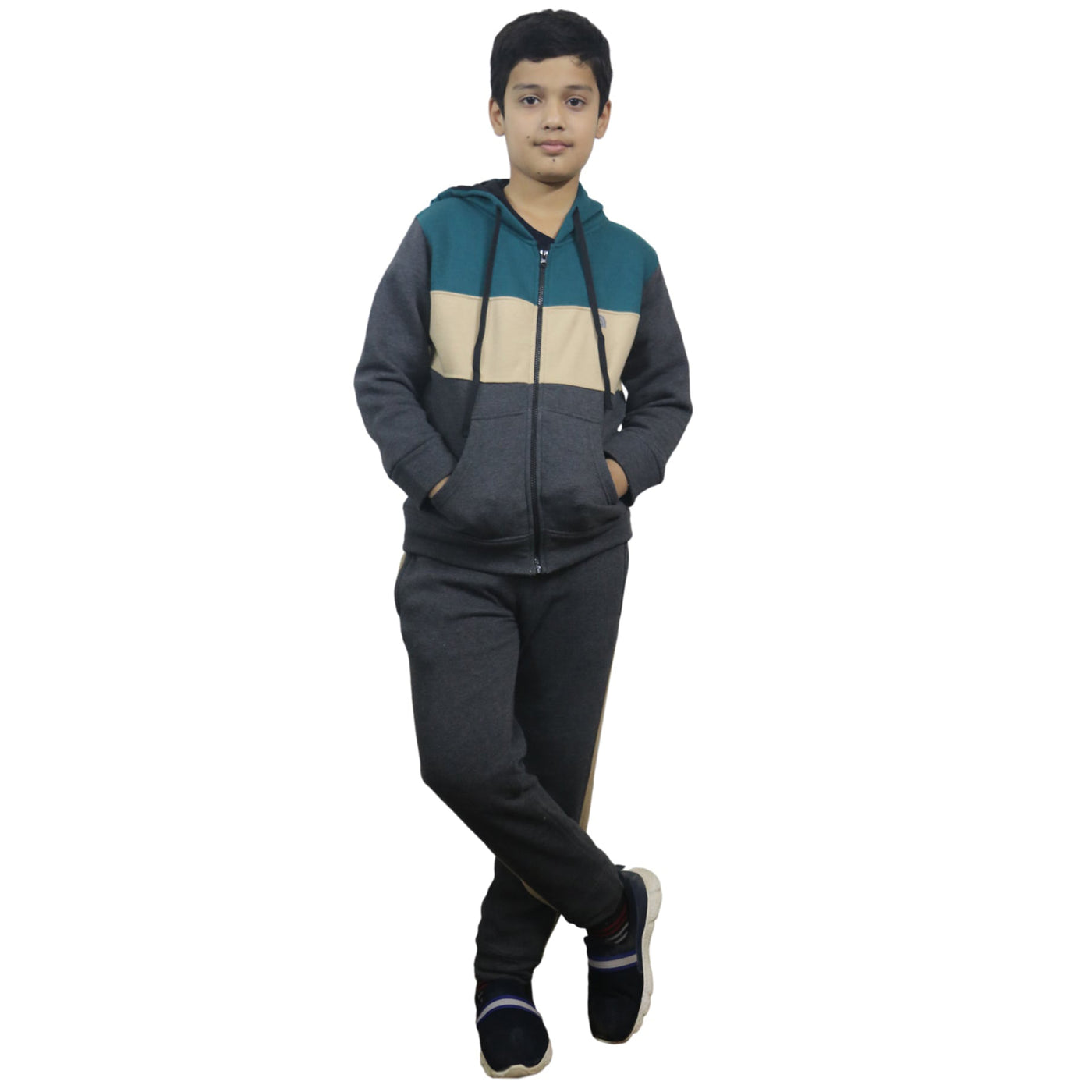 Bahob® 1 & 3 Pack Boys Tracksuit 2pcs Fleece Unisex Activewear Tracksuit Set Hoodie and Joggers Set Zip Up Hoodie & Bottom Jogging Suit 5-14 Years