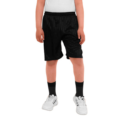 2 Pack Boys Girls Unisex Shadow Stripe Gym Sports Football Games School PE Shorts 5 to 14 Years