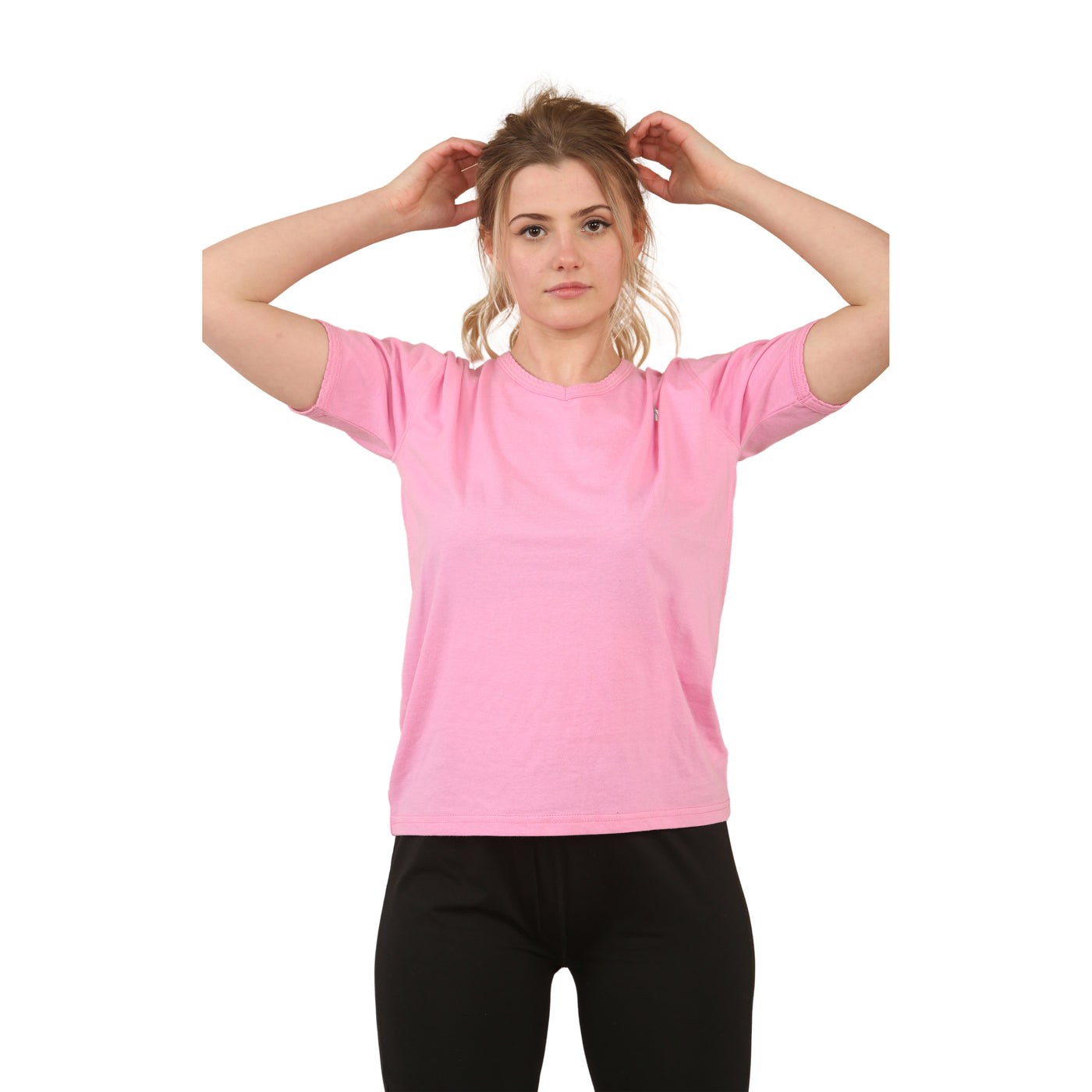 Bahob® 2 Pack Women's Classic-Fit Short-Sleeve V-NeckT-Shirt Plain Cotton T-Shirt Multipacks S-XXL