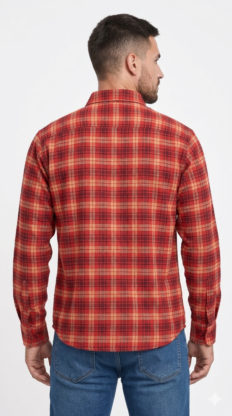 Men's Formal Dress Shirt Checked Long Sleeve Casual Mens Dress Shirt Cotton Button Down Shirts for Men with Pocket S-3XL