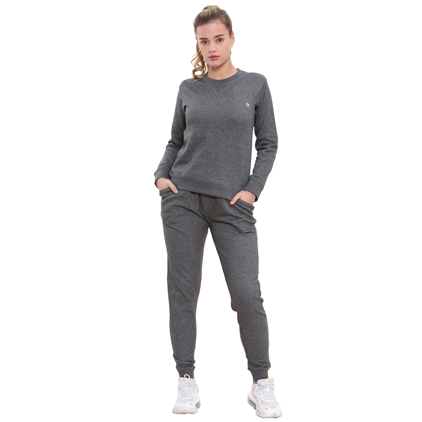 Bahob® Women’s Sportswear Set, Round Neck 2 Piece Women Track Suit Ladies Track Suit Stretch Leggings Yoga Workout Tracksuits Activewear Set S to XL