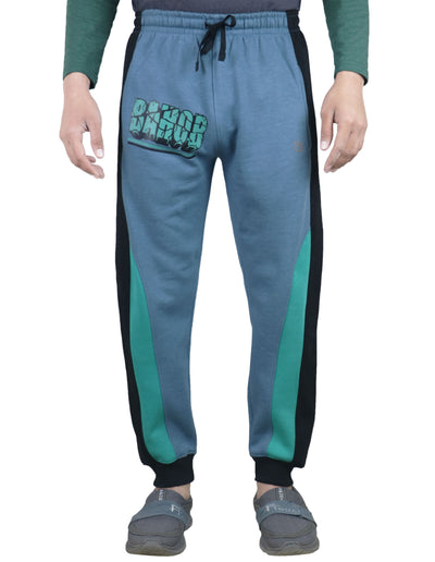 sky blue and green joggers