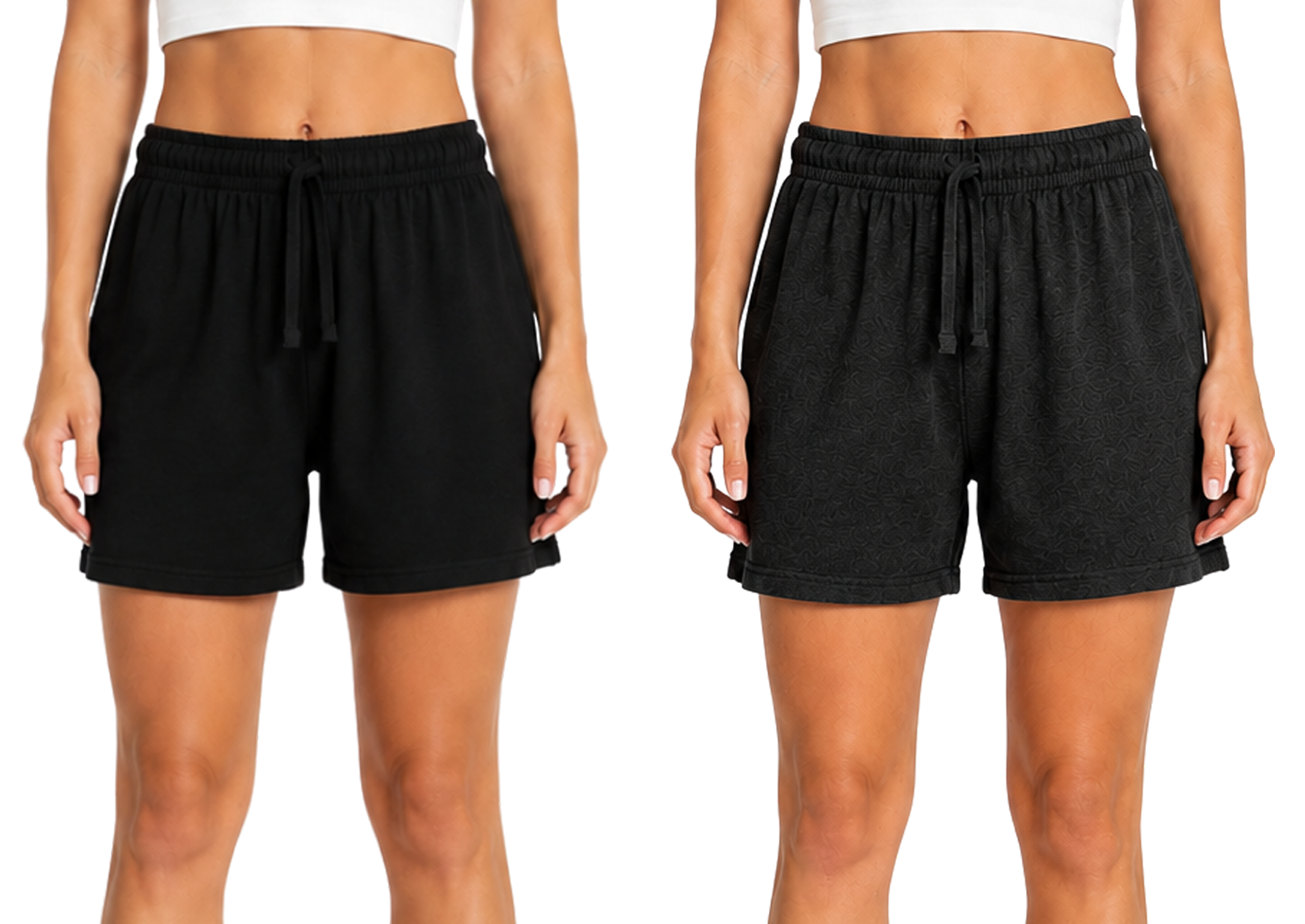 Bahob® 2 Pack Womens Shorts Ladies Summer Shorts Bottoms Lounge Shorts with Pockets S-XXL
