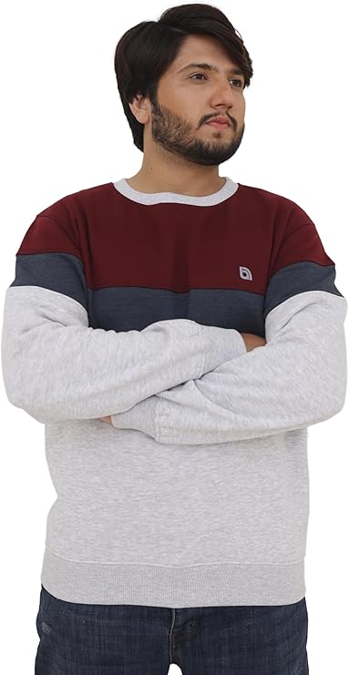 Bahob® Men's Fleece Crew Neck Sweatshirt Pullovers Long Sleeve Jumper, Sweater S-3XL