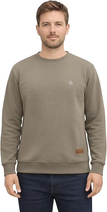 Bahob® Men's Fleece Crew Neck Sweatshirt Pullovers Long Sleeve Jumper, Sweater S-3XL