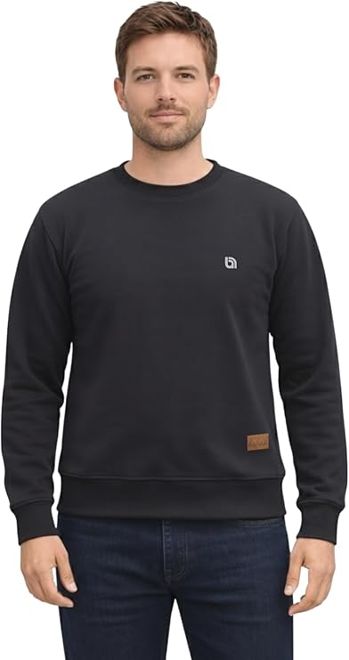 Bahob® Men's Fleece Crew Neck Sweatshirt Pullovers Long Sleeve Jumper, Sweater S-3XL
