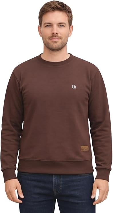 Bahob® Men's Fleece Crew Neck Sweatshirt Pullovers Long Sleeve Jumper, Sweater S-3XL