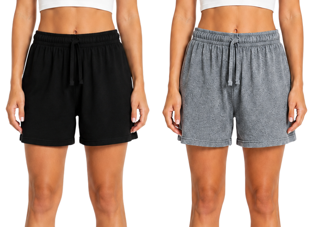 Bahob® 2 Pack Womens Shorts Ladies Summer Shorts Bottoms Lounge Shorts with Pockets S-XXL