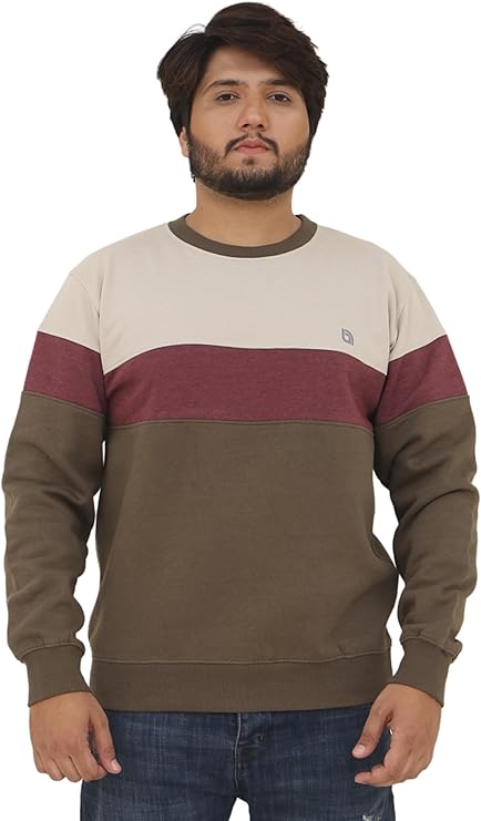 Bahob® Men's Fleece Crew Neck Sweatshirt Pullovers Long Sleeve Jumper, Sweater S-3XL