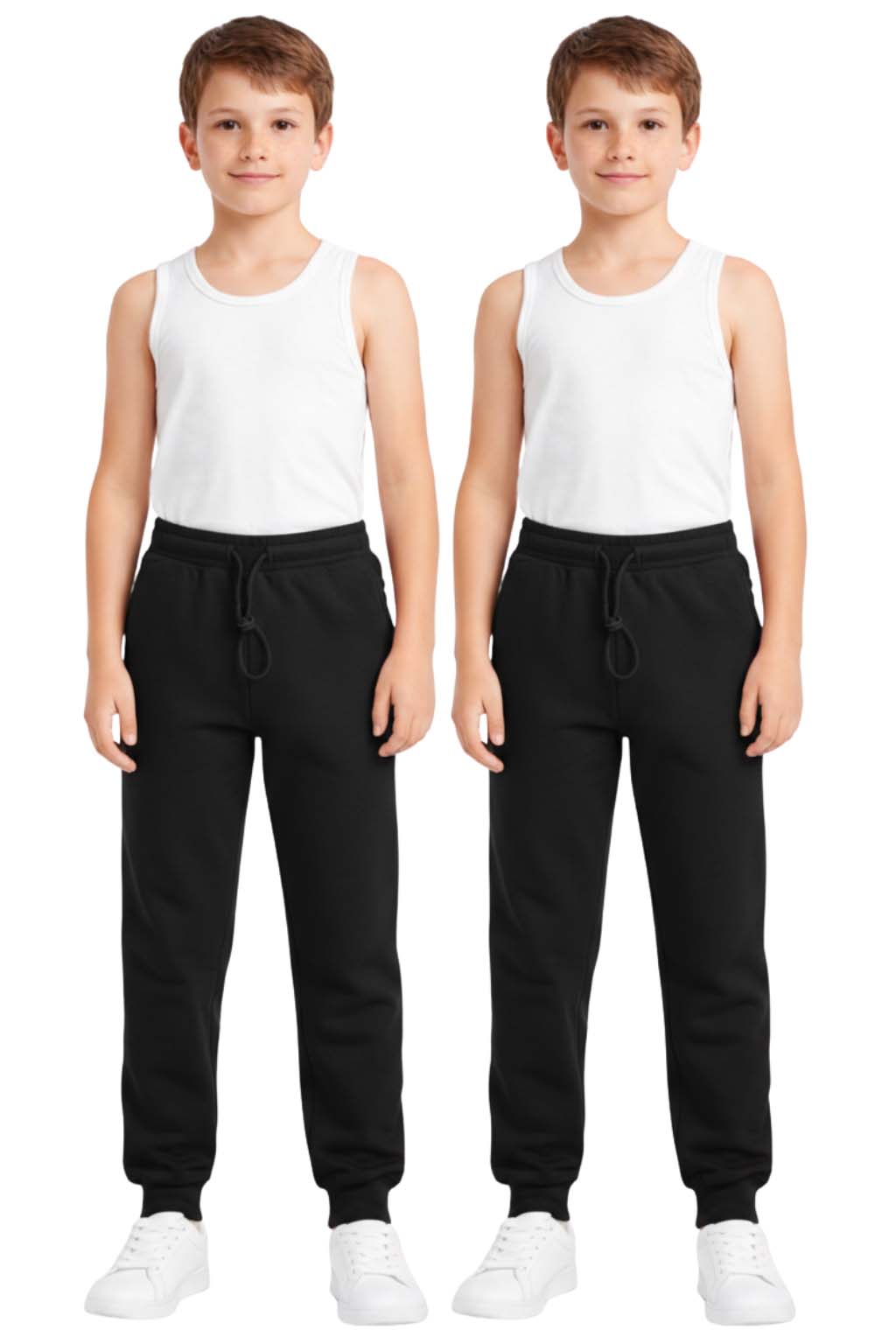 Bahob® 2 Pack School Uniform Boys Girls Childrens Sports Activewear PE Fleece Jogging Tracksuit Bottoms