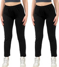 Bahob® 2 Pack Women's Leggings Soft Cotton Leggings for Women Full Length Skin Tight, Stretch Fit Cotton Legging Plain Pants S to XXL