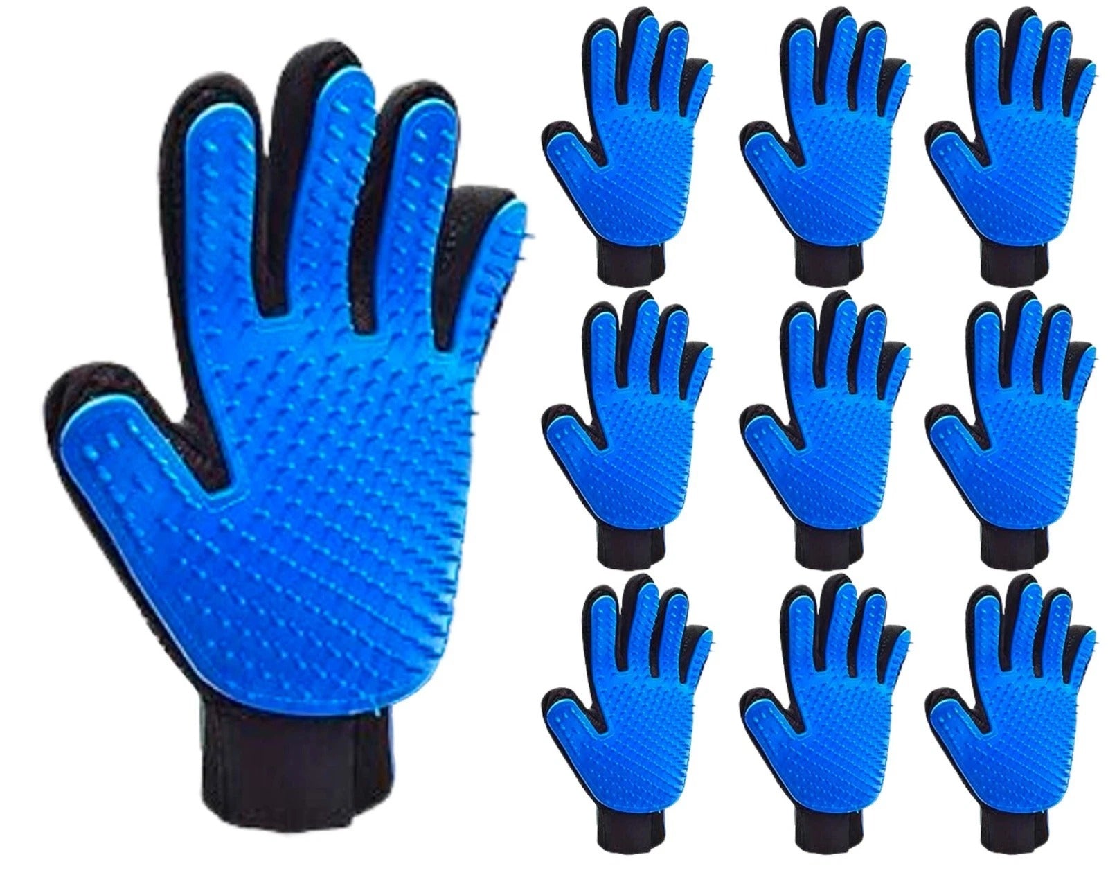 2/ 4 /6 / 8 / 10 PK Pet Dog Cat Grooming Glove Deshedding Brush Fur Remover Mitt