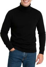 Bahob® Men's Turtleneck Slim Fit Men's Jumper Cotton Ribbed High Neck Pullover Sweater S-3XL